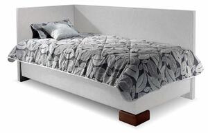 Zvýšená čalouněná postel s úložným prostorem Quatro, s čely
