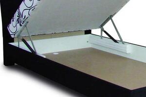 Zvýšená čalouněná postel Zapa 110x200, s úložným prostorem