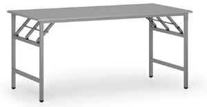 Konferenční stůl FAST READY se stříbrnošedou podnoží, 1600 x 800 x 750 mm, šedá