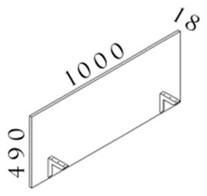 NABYTEK-DESIGNOVY.CZ - PD10B 03 - Dělící panel KOMFORT 100x49 cm, calvados