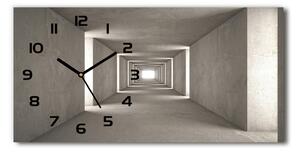 Skleněné hodiny na stěnu tiché Betonový tunel pl_zsp_60x30_f_73368575
