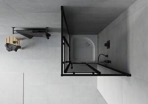 Mexen Rio čtvercový sprchový kout 70 x 70 cm, Grafitově černá, Černá + sprchová vanička Rio, Bílá