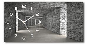 Skleněné hodiny na stěnu tiché Tunel z cihel pl_zsp_60x30_f_73658635