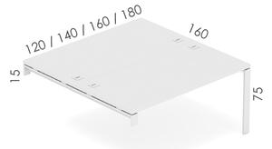 Kancelářský opěrný stůl EPIC (2.osoby), 120cm, kovová podnož U (Kancelářský opěrný pro více osob, 120cm, kovová podnož U)