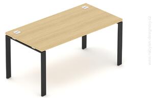 NABYTEK-DESIGNOVY.CZ - DEB1280U - Kancelářský stůl EPIC, 120/140/160/180cm, kovová podnož U, dub/černá