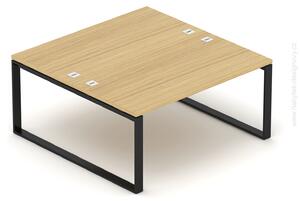 NABYTEK-DESIGNOVY.CZ - DEB12160O - Kancelářský stůl EPIC (2.osoby), 120/140/160/180cm, kovová podnož O