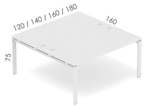 Kancelářský stůl EPIC (2.osoby), 120cm, kovová podnož U (Kancelářský stůl pro více osob, 120cm, kovová podnož U)