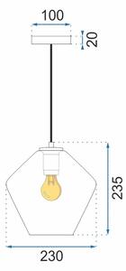 Toolight - Skleněná stropní svítilna APP440-1CP, zlatá, OSW-00571