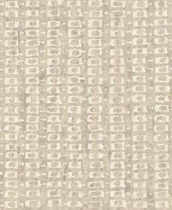 Luxusní béžovo-šedá geometrická vliesová tapeta na zeď, 58723, Aurum II, Limonta