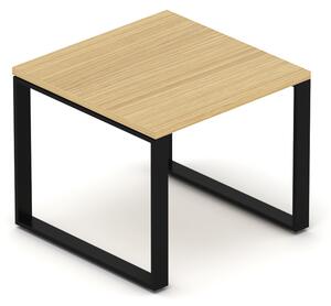 NABYTEK-DESIGNOVY.CZ - DESK0860WO - Konferenční stůl EPIC, 80/120cm, ocelová podnož O, dub/černá