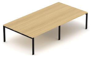 NABYTEK-DESIGNOVY.CZ - DESK32U - Konferenční stůl EPIC (více os.), 320/400cm, ocelová podnož U, (více modulový), dub/černá