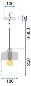 Toolight - Závěsné svítidlo Zenit C, APP020-1CP, černá, OSW-00128