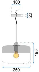 Toolight - Závěsné svítidlo Zenit D, APP021-1CP, černá, OSW-00129