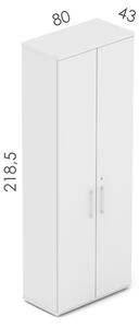 NABYTEK-DESIGNOVY.CZ - DE686 - Skříň kancelářská EPIC, 6 polic, výška 218,5cm, dub/černá