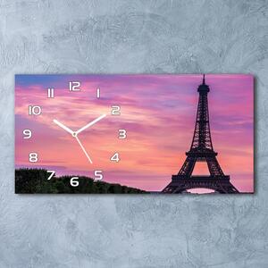 Skleněné hodiny na stěnu Eiffelova věž Paříž pl_zsp_60x30_f_74472926