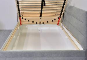 Rohová čalouněná postel Niobe, s úložným prostorem, 90x200 cm