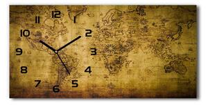 Skleněné hodiny na stěnu Stará mapa světa pl_zsp_60x30_f_74813931