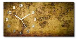 Skleněné hodiny na stěnu Stará mapa světa pl_zsp_60x30_f_74813931