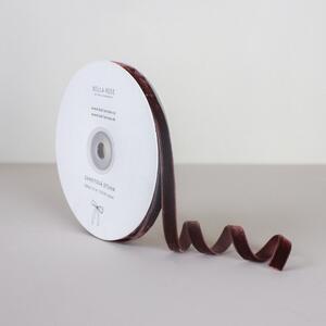 Sametová stuha 1 cm – Brown (10 m)
