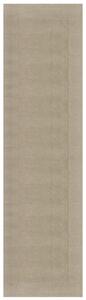 Flair Rugs, Ručně tkaný běhoun Tuscany Textured Wool Border Natural, 60x230, béžová, ložnice