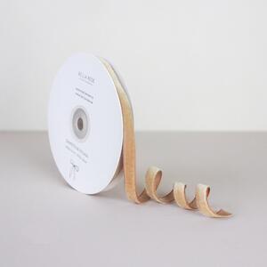 Sametová stuha 1 cm – Camel (10 m)
