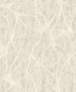 Luxusní stříbrno-béžová vliesová tapeta na zeď s výrazným metalickým vzorem, 56817, Aurum II, Limonta