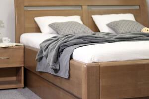 Zvýšená postel s úložným prostorem CLAUDIA, masiv buk