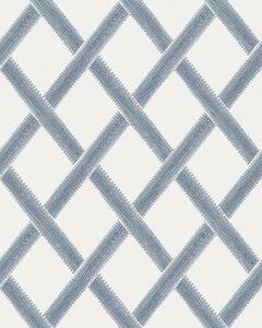 Bílo-modrá vliesová geometrická tapeta na zeď, 120633, Retreat, Graham&Brown Premium