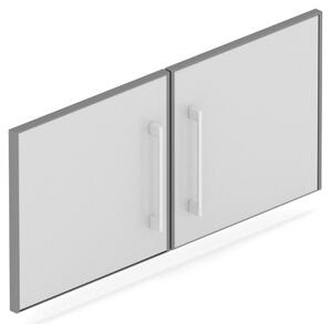 Skleněné dveře v AL rámu, šířka 80cm, výška 38,9cm (Skleněné dveře v hliníkovém rámu pro jednopolicovou skříň)