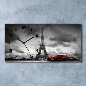 Skleněné hodiny na stěnu Eiffelova věž Paříž pl_zsp_60x30_f_76327230