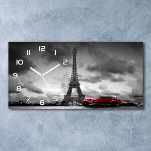 Skleněné hodiny na stěnu Eiffelova věž Paříž pl_zsp_60x30_f_76327230