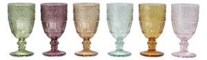 Set 6ks barevných skleniček na víno Saint-Émilion - Ø 7,5*14 cm / 230ml - Chic Antique