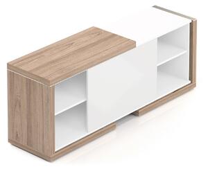 Komoda SOLID pro manažerský opěrný stůl, s posuvnými dveřmi, 170cm (Komoda SOLID pro manažerský opěrný stůl, s posuvnými dveřmi, délka 170cm, hloubka 50cm)