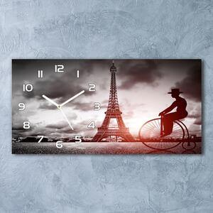 Skleněné hodiny na stěnu Eiffelova věž Paříž pl_zsp_60x30_f_76327253