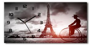 Skleněné hodiny na stěnu Eiffelova věž Paříž pl_zsp_60x30_f_76327253