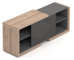 Komoda SOLID pro manažerský opěrný stůl, s posuvnými dveřmi, 170cm (Komoda SOLID pro manažerský opěrný stůl, s posuvnými dveřmi, délka 170cm, hloubka 50cm)