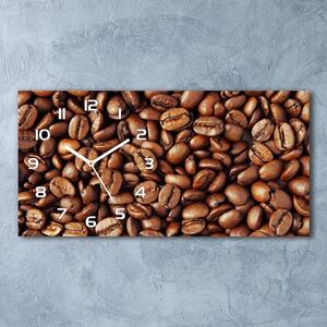 Moderní skleněné hodiny na stěnu Zrnka kávy pl_zsp_60x30_f_77324830