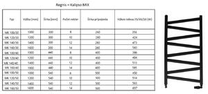 Regnis Kalipso MIX, Topné těleso 300x1000mm, 356W, černá matná, MK100/30/BLACK