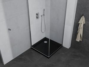 Mexen Pretoria otočný sprchový kout 70 x 70 cm, průhledné, Chromovaná + vanička do sprchového kouta