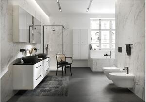 Cersanit Larga Oval CleanOn - závěsná wc mísa se SLIM sedátkem z duroplastu, bílá, S701-472