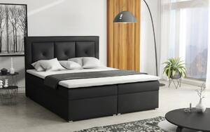 Americká postel boxspring CS34011, s matrací a úložným prostorem, tmavě šedá 160x200 cm - Výprodej z Expozice