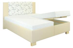 Zvýšená čalouněná postel s úložným prostorem Laura