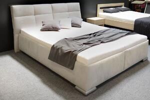 Zvýšená čalouněná postel s úložným prostorem LUSSO