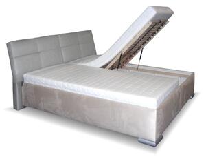 Zvýšená čalouněná postel s úložným prostorem LUSSO