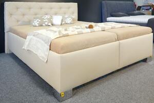 Zvýšená čalouněná postel s úložným prostorem MARINETA