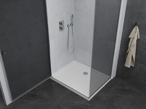 Mexen Pretoria otočný sprchový kout 80 x 70 cm, grafitově černá, Chromovaná + vanička do sprchového