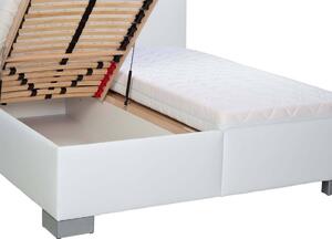 Zvýšená čalouněná postel s úložným prostorem Doris de Luxe