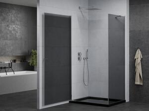 Mexen Pretoria otočný sprchový kout 80 x 120 cm, grafitově černá, Chromovaná + vanička do sprchového