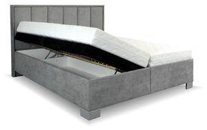 Zvýšená čalouněná postel Karin, s úložným prostorem