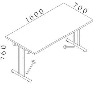 NABYTEK-DESIGNOVY.CZ - DBPST16 - Konferenční skládací stůl KOMFORT, stohovatelný 160x70x76cm, buk